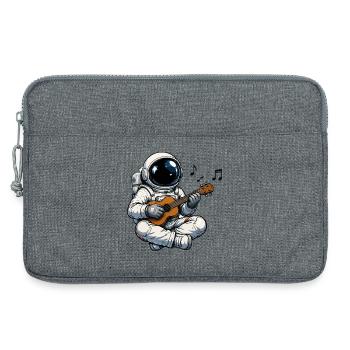 Weltraumastronaut Gitarre Spiel - Laptoptasche 13" - Grau meliert - Vorne
