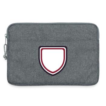 Coat of Arms Frame Bordeaux - Design your own text - Laptop bag 13" - heather grey - Front