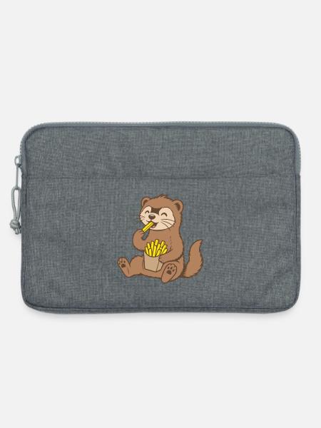 Frettchen Pommes Frites - Laptoptasche 13" - Grau meliert