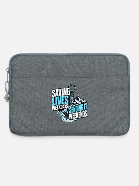 Ski Krankenschwester - Laptoptasche 13" - Grau meliert