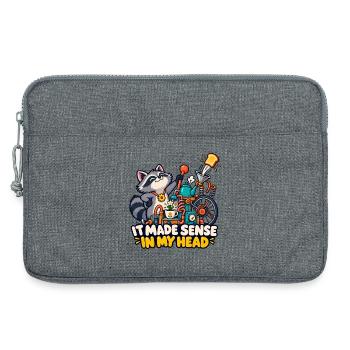 Das ergab in meinem Kopf Sinn - Laptoptasche 13" - Grau meliert - Vorne