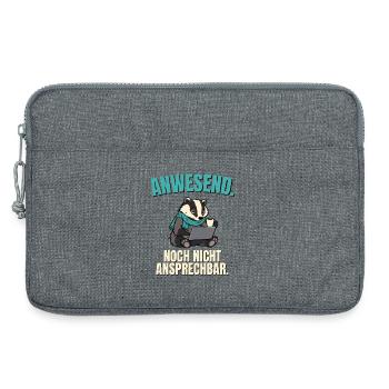 Büro-Dachs nicht ansprechbar - Laptoptasche 13" - Grau meliert - Vorne