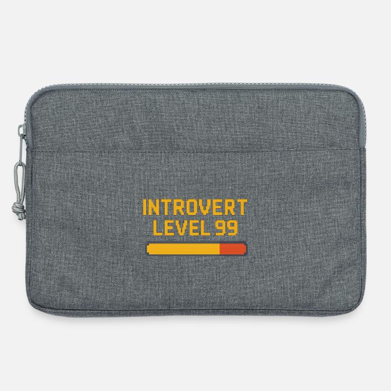Introvert Level 99 - Laptoptasche 13" - Grau meliert