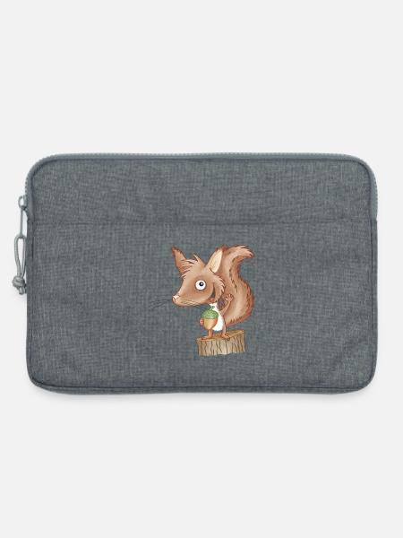 keckes Eichhörnchen - Laptoptasche 13" - Grau meliert