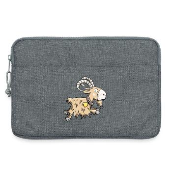 Sprunghafte Ziege I Widder I Ziegenbock Geschenk - Laptoptasche 13" - Grau meliert - Vorne