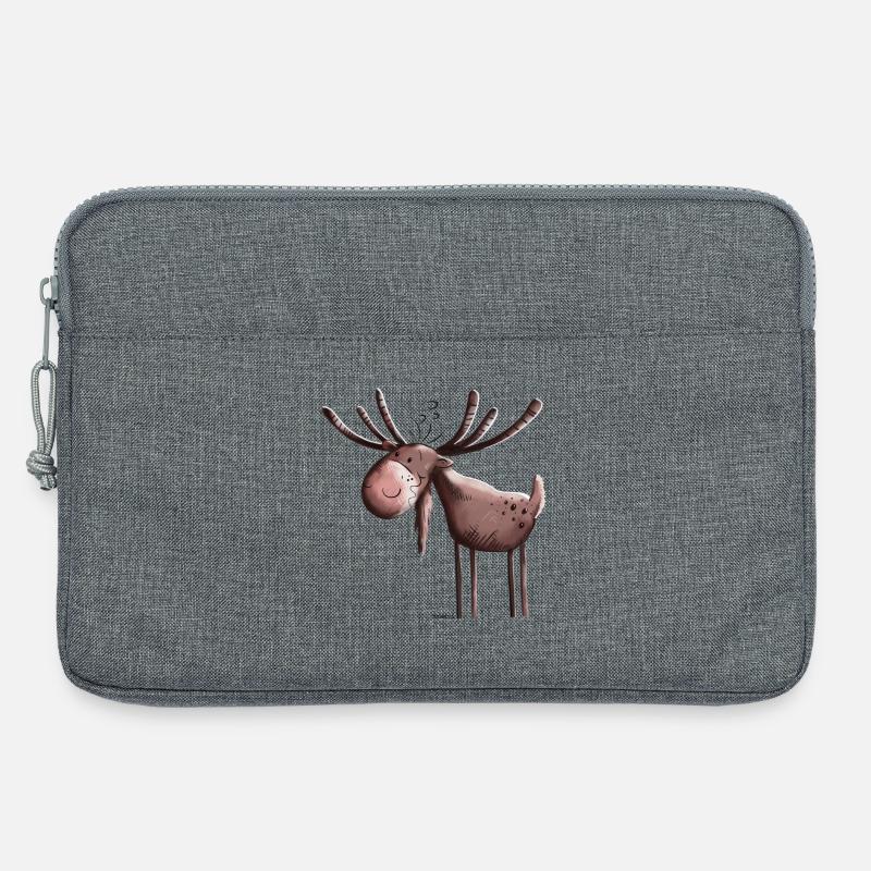 Knuffiger Elch - Laptoptasche 13" - Grau meliert
