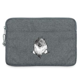 Lustiger Wolfsspitz I Comic Hund Geschenk - Laptoptasche 13" - Grau meliert - Vorne