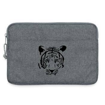 Weißer Tiger - Laptoptasche 13" - Grau meliert - Vorne