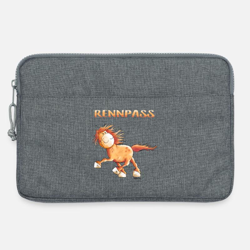 Rennpass Islandpferd - Comic - Fun - Laptoptasche 13" - Grau meliert