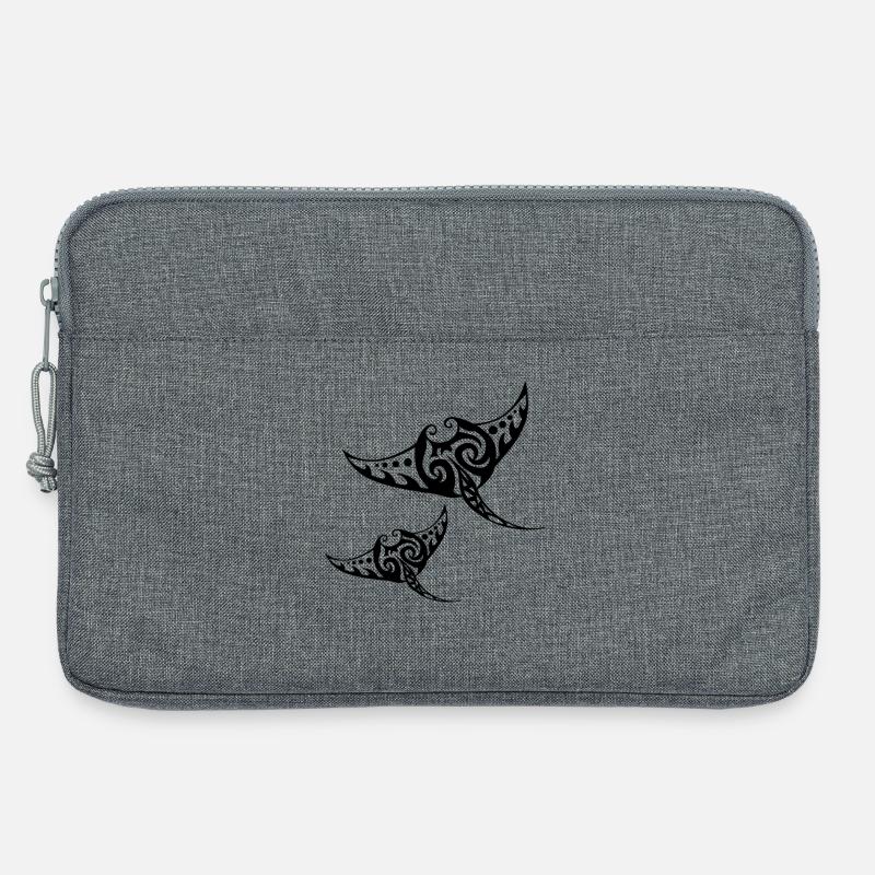 Zwei Rochen - Laptoptasche 13" - Grau meliert