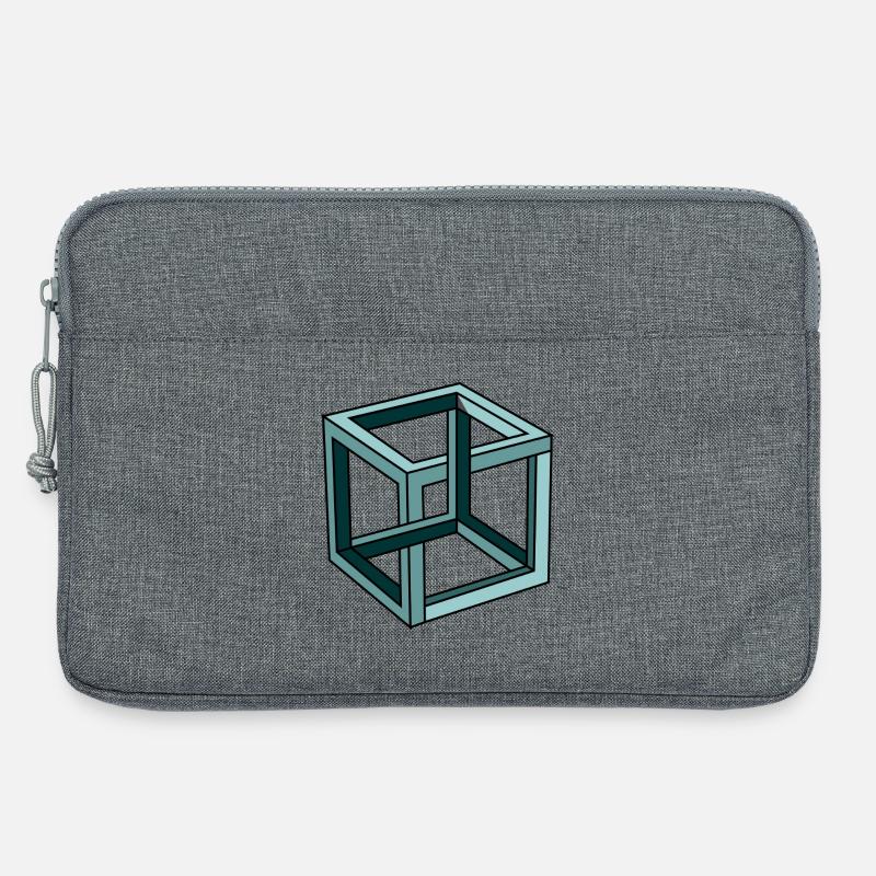 Escher Impossible Cube - Laptop bag 13" - heather grey