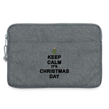 Keep calm Christmas - Laptop bag 13" - heather grey - Front