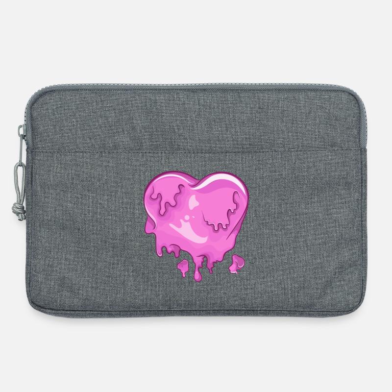 geschmolzenes Herz - Laptoptasche 13" - Grau meliert