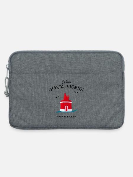 Galicien, Leuchtturm Punta Robaleira, Spanien - Laptoptasche 13" - Grau meliert
