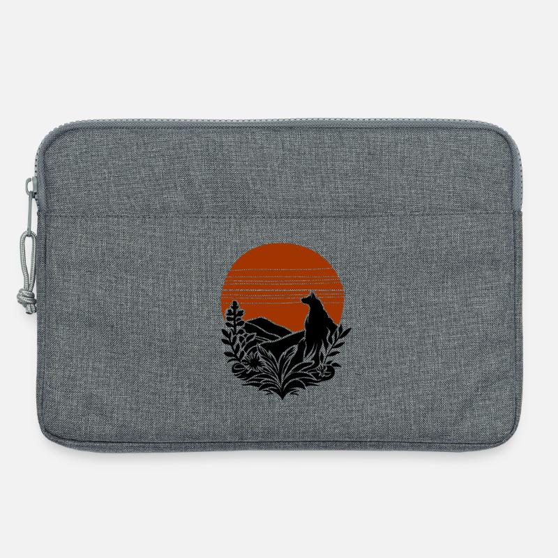 vintage wolf - Laptoptasche 13" - Grau meliert
