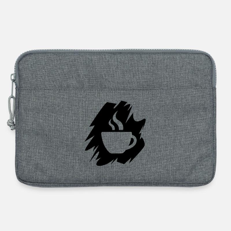 Kaffee Pinselstrich Logo Cafe Restaurant Tasse - Laptoptasche 13" - Grau meliert