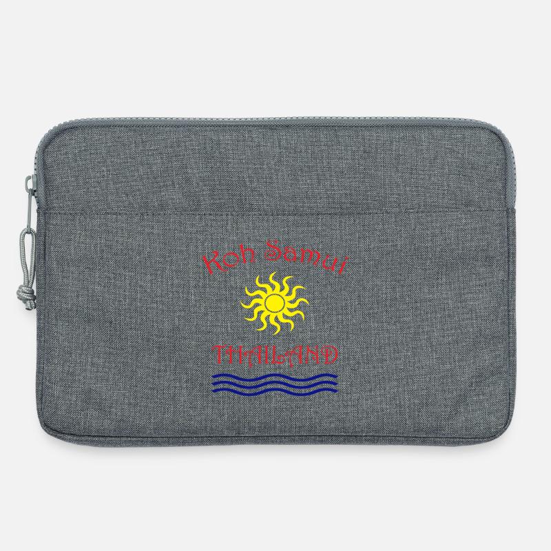 Koh Samui Sonne und Wellen Design - Laptoptasche 13" - Grau meliert