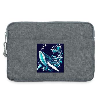 Whale - Laptop bag 13" - heather grey - Front