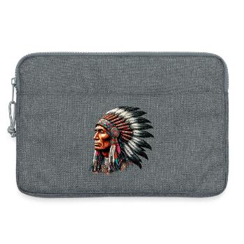 Amérindien Peau rouge d’Amérique - Sacoche pour ordinateur portable 13 pouces - gris chiné - Devant
