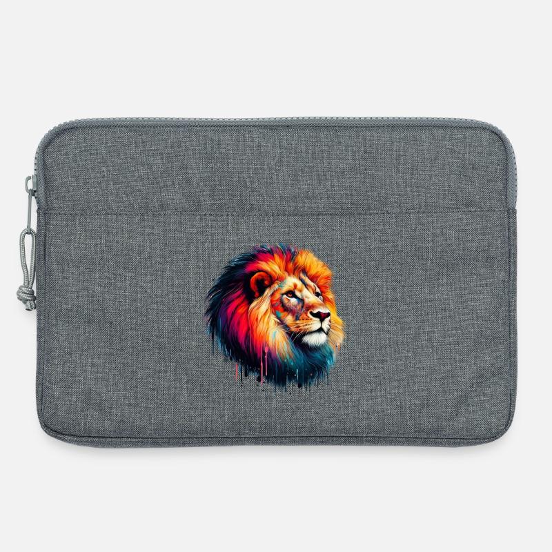 Löwe - Laptoptasche 13" - Grau meliert