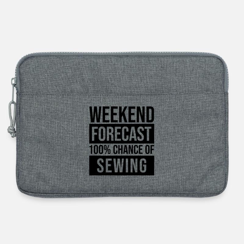 Näharbeit - Laptoptasche 13" - Grau meliert