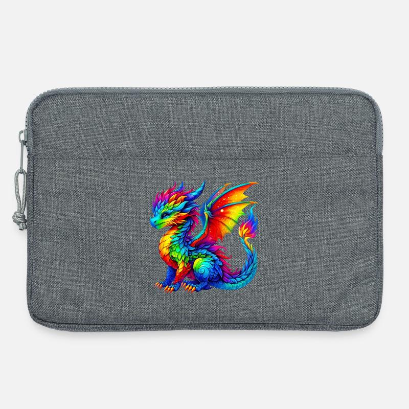 Drache - Laptoptasche 13" - Grau meliert