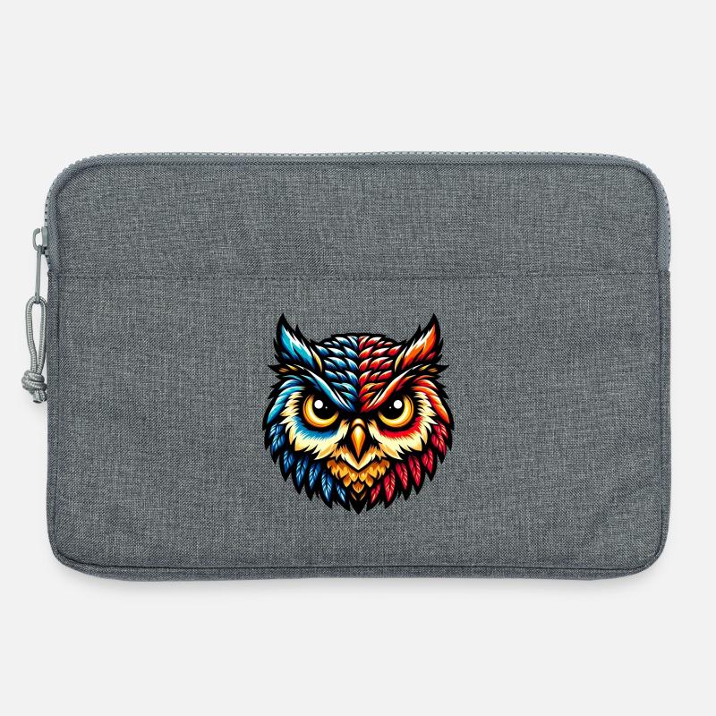 Eule - Laptoptasche 13" - Grau meliert