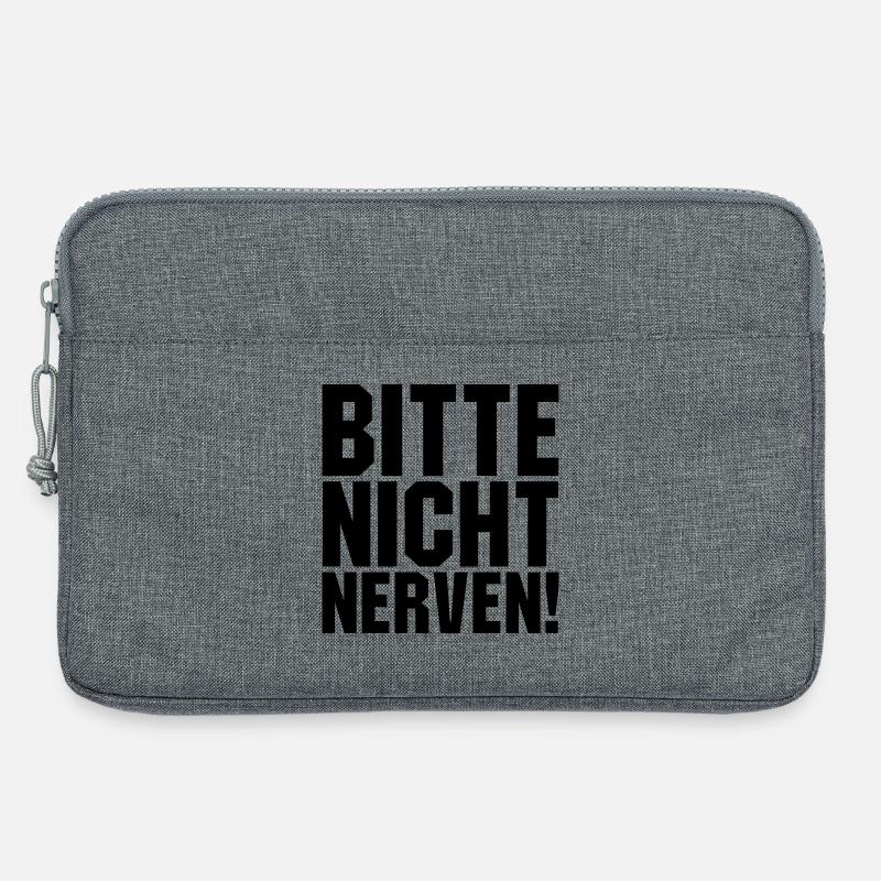 Bitte nicht nerven - Laptoptasche 13" - Grau meliert