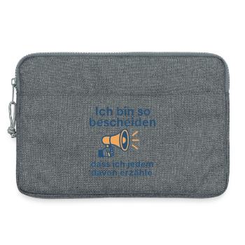 Ich bin so bescheiden - Laptoptasche 13" - Grau meliert - Vorne