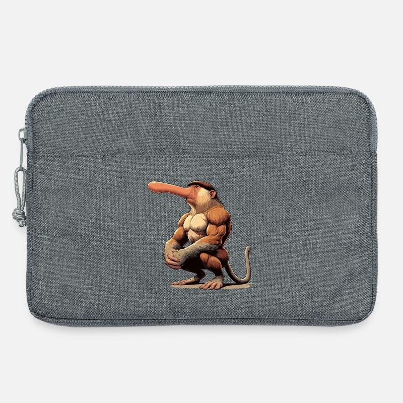 Nasenaffe zäh - Laptoptasche 13" - Grau meliert