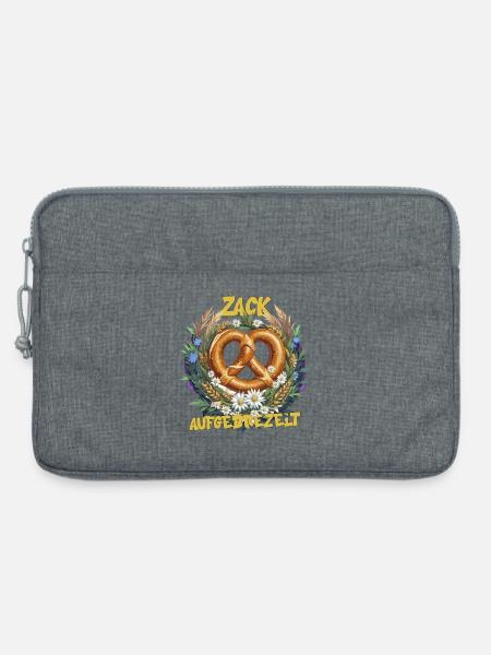 Zack Aufgebrezelt Ersatzdirndl Dirndlersatz Fest - Laptoptasche 13" - Grau meliert