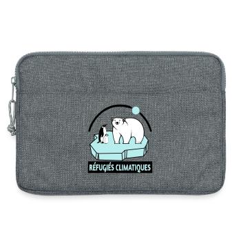 Réfugiés climatiques - Sacoche pour ordinateur portable 13 pouces - gris chiné - Devant