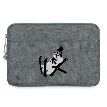 Bonhomme de neige - Sacoche pour ordinateur portable 13 pouces - gris chiné - Devant