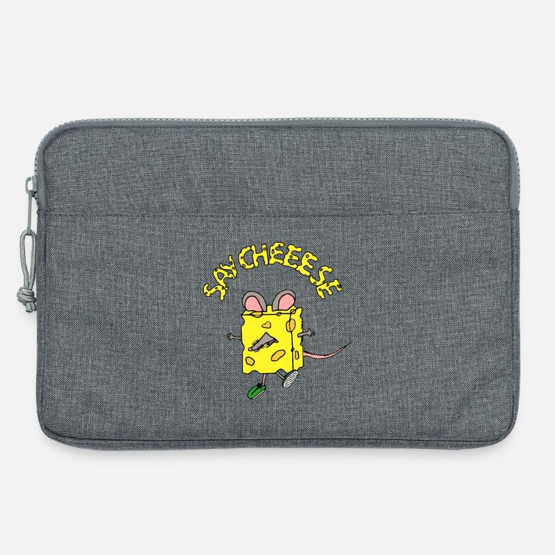 Cheese hero in comic style - Laptop bag 13" - heather grey