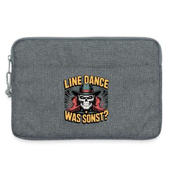 Line Dance Skeleton Western Shirt - Laptop bag 13" - heather grey - Front