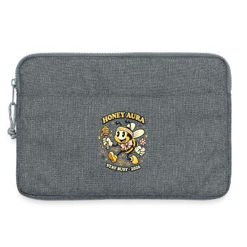 Honey Aura Biene 2026 Stay Busy - Laptoptasche 13" - Grau meliert - Vorne