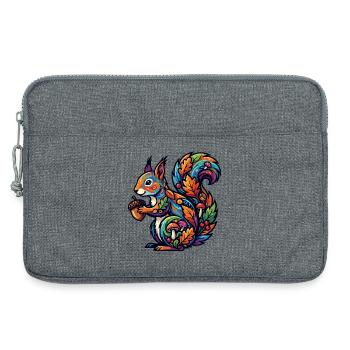 Écureuil coloré d’automne, habitant de la forêt magique - Sacoche pour ordinateur portable 13 pouces - gris chiné - Devant