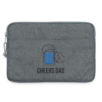 Sociable Cheers Dad Beer Mug - Laptop bag 13" - heather grey - Front