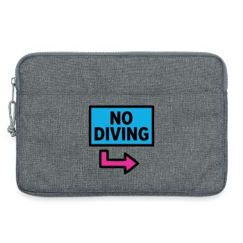No Diving Sign Pool Retro - Laptop bag 13" - heather grey - Front
