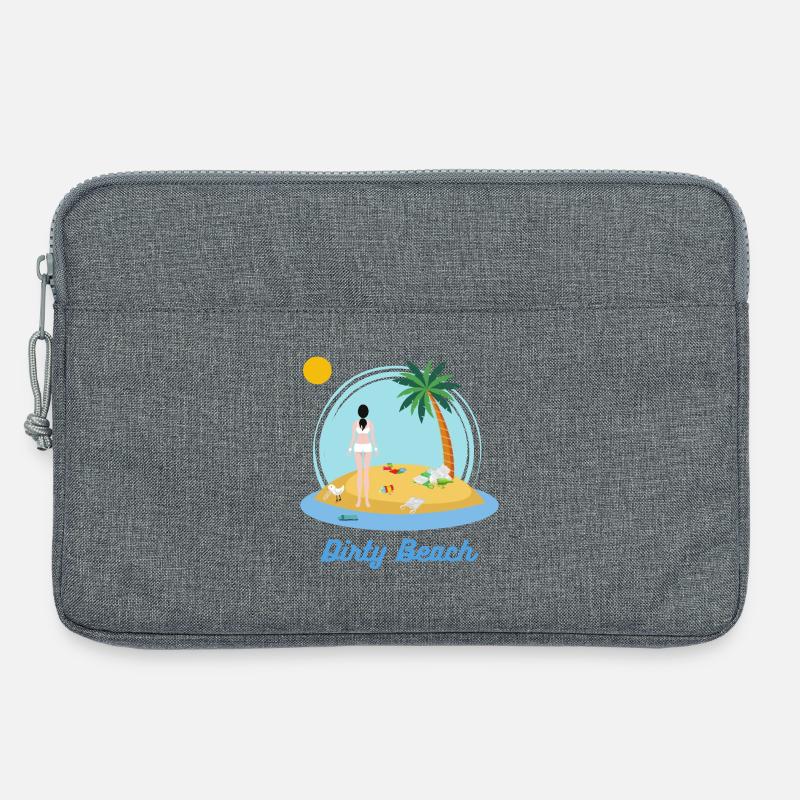 Schmutziger Strand - Laptoptasche 13" - Grau meliert