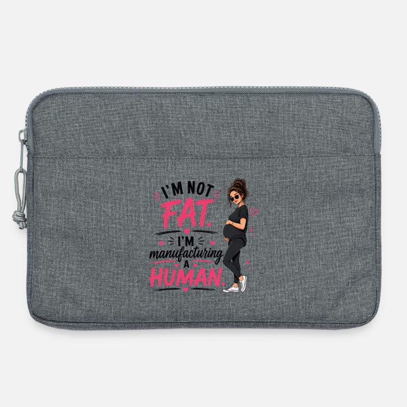 I'm Not Fat I'm Manufacturing A Human - Laptoptasche 13" - Grau meliert