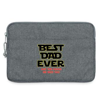 Meilleur Papa Épanouie Néon - Sacoche pour ordinateur portable 13 pouces - gris chiné - Devant