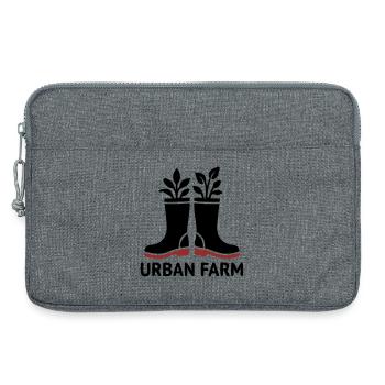 Logo des bottes en caoutchouc de ferme urbaine - Sacoche pour ordinateur portable 13 pouces - gris chiné - Devant