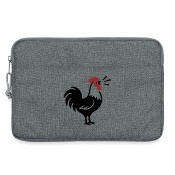 Rooster Crows Farm Logo - Laptop bag 13" - heather grey - Front