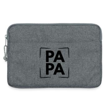 Papa - Sacoche pour ordinateur portable 13 pouces - gris chiné - Devant