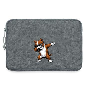 Dabbing American Staffordshire Terrier - Laptoptasche 13" - Grau meliert - Vorne