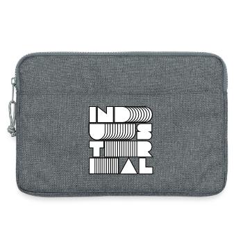 Industrielle Op-Art-Buchstaben - Laptoptasche 13" - Grau meliert - Vorne