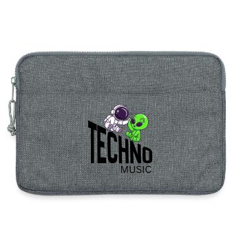 Cosmic Buddy : Astronaute & Alien - Sacoche pour ordinateur portable 13 pouces - gris chiné - Devant