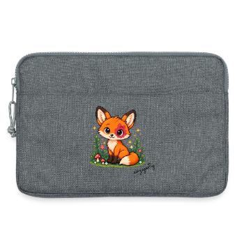 Du bist einzigartig – Fuchs mit Feuermal - Laptoptasche 13" - Grau meliert - Vorne