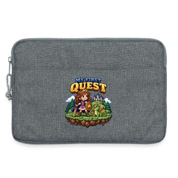 My First Quest – 16-Bit Prinzessin & Drache - Laptoptasche 13" - Grau meliert - Vorne